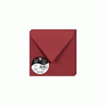 LOT DE 4 - PAQUET DE 20 ENVELOPPES POLLEN 140X140MM 120G/M2 - BORDEAUX