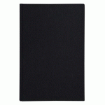 REGISTRE 35X22,5CM 5X5 FOLIOTÉ 500 PAGES - NOIR TOILÉ