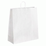 SAC MAGASIN KRAFT NATUREL BLANC POIGNÉES TORSADÉES 44 X 35 X 14 CM - CARTON DE 50