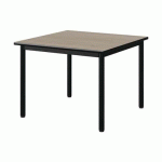 TABLE MALIBU 80X80 T3 4P STR ANTIB CHÊNE 1146/NOIR NOIR 9005