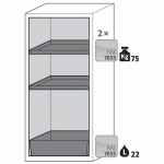 ARMOIRE SÉCURITÉ S-CLASSIC-90 S90.129.060.WDASR GRIS CLAIR