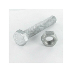 BOULON (VENDU AVEC ÉCROU) TÊTE HEXAGONALE TH M24X360 FILETÉE SUR 150 CLASSE 6.8 FORTE TENUE À LA CORROSION ACIER GALVANISÉ CONDITIONNEMENT: 5 PIÈCES