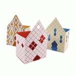 CARTON DÉCOR, PAQUET DE 40 FEUILLES 160G/M2 AU FORMAT 25X35CM - GÉOMÉTRIQUE - MULTICOLORE - LOT DE 2