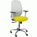 CHAISE DE BUREAU CILANCO BRAS RÉGLABLE CHROMÉ-JAUNE - PIQUERAS Y CRESPO