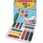 KIDS EVOLUTION TRIANGLE ECOLUTIONS CRAYONS DE COULEURS TRIANGULAIRES - COULEURS ASSORTIES PACK X144