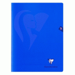 LOT DE 10 - MIMESYS CAHIER PIQUÉ 24X32CM 96 PAGES PETITS CARREAUX COUVERTURE POLYPROPYLÈNE - BLEU MARINE