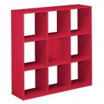 MODULE BIBLIOTHÈQUE MULTICASES COLOR -  9 CASES - ROUGE