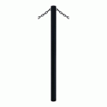POTELET CARREFOUR Ø60 MM CHAINES 2 ANNEAUX ZINC NOIR 9005 - PROCITY