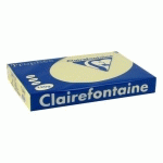 PAPIER A4 COULEUR JAUNE CANARI 120 G CLAIREFONTAINE TROPHÉE COULEURS PASTE - RAMETTE DE 250 FEUILLES