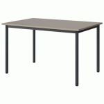 TABLE MALIBU 120X80 T5 4P STRA ABS GRIS U727/GRIS 7016