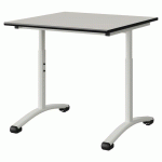 TABLE MALIBU 80X80 T3/T6 DL ST BLC SEL W911/NOIR BLC 9016