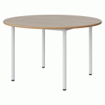 TABLE MALIBU Ø 120 T5 4P STRA ALAISÉ ACACIA/BLC 9016