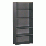 BIBLIOTHÈQUE HAUTE EDEN DESSUS CHÊNE CLAIR CORPS ANTHRACITE