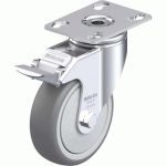 BLICKLE - ROULETTE PIVOTANTE À FREIN Ø 100MM BANDAGE CAOUTCHOUC TPE 110KG - LKPA-TPA 101KF-FI