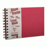 LOT DE 5 - ALBUM DE VOYAGE AGE BAG RELIURE INTÉGRALE A5 PAYSAGE 80 PAGES LIGNÉ 120G + UNI À GRAIN 160G - ROUGE