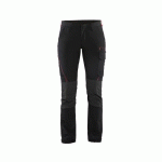 PANTALON DE TRAVAIL MAINTENANCE STRETCH 4D FEMME NOIR/ROUGE C48 - BLAKLADER