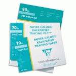 PAPIER CALQUE POCHETTE 12F A4 90/95G - TRANSPARENT - LOT DE 6