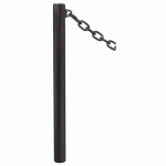 POTELET PROVINCE Ø76 MM CHAINES 1 ANNEAU INOX NOIR 9005 - PROCITY