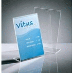 PRÉSENTOIR DE TABLE, ACRYLIQUE, A6 PORTRAIT, INCLINÉ - LOT DE 3