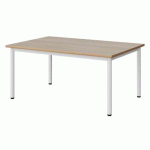 TABLE MALIBU 120X80 T2 4P STRA ALAISÉ ACACIA/BLC 9016
