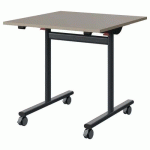 TABLE MALIBU RAB. 80X80 T6 DL STRA ABS GRIS U727/GRIS 7016