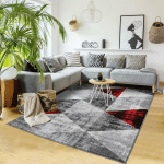 JADOREL - 200X280 - TAPIS SALON SOLTAM ROUGE 200X280 OEKO TEX® EN POLYPROPYLÈNE DOUX ET SOYEUX - ROUGE