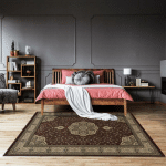 JADOREL - 160X230 - TAPIS ORIENT STYLE TIBRICAB ROUGE 160X230 OEKO TEX® EN POLYPROPYLÈNE DOUX ET SOYEUX - ROUGE