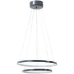 SUSPENSION 2 ANNEAUX LED BISBEE MÉTAL GRIS - GRIS