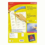 ETIQUETTE ADRESSE LASER 63,5 X 38,1 MM AVERY L7560-25 TRANSPARENTE - POCHETTE DE 525