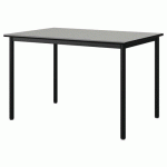 TABLE MALIBU 120X80 T6 4P STRA ISOS GRIS 1400/NOIR NOIR 9005 - MANUTAN EXPERT