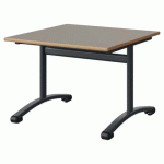 TABLE MALIBU 80X80 T3 DL STRA ALAISÉ GRIS U727/GRIS 7016