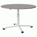 TABLE MALIBU Ø 120 T3/T6 PC STR ABS BÉTON F186/BLC 9016