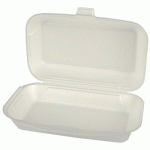 100 BOÎTES TOUT USAGE PAPSTAR AVEC COUVERCLES À CHARNIÈRE, EPS 1800 ML 7,5 CM X 24 CM X 13,3 CM BLANC