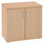 ARMOIRE BASSE BOIS H 74 X L 80 CM CHÊNE CLAIR SHINY MÉTAL