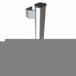 BÂTON MARÉCHAL PHARE EN ALUMINIUM ANODISÉ ARGENT - ADAPTABLE - LONGUEUR 500 MM ATRIUS