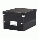BOÎTE DE RANGEMENT CARTON LEITZ CLICK&STORE WOW H 16 X L 21,7 X P 28 CM NOIRE