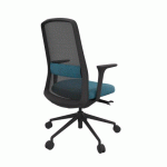 CHAISE DE BUREAU ROCKIT NOIR - TURQUOISE