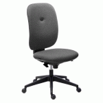 CHAISES DE BUREAU ALIA TISSU - DOSSIER HAUT AVEC SOUTIEN LOMBAIRE - MÉCANISME SYNCHRONE - PIEDS NOIR