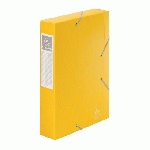 CHEMISE BOX CARTE CARTOBOX EXACOMPTA 24 X 32 CM DOS 6 CM JAUNE