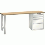 ÉTABLIS BLANC GRIS 1500X700X840 CAP. 1500KG ET 4 TIR. 75KG - LISTA