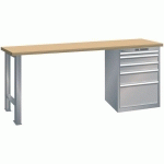 ÉTABLIS GRIS PIGEON 1500X800X850 CAP. 1500KG ET 5 TIR. 75KG - LISTA