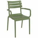 FAUTEUIL PARIS POLYPROPYLÈNE - VERT OLIVE - STAMP