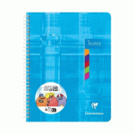 LOT DE 10 - CAHIER DE TEXTES RELIURE INTÉGRALE 17X22CM 144 PAGES GRANDS CARREAUX COULEUR ALÉATOIRE - ASSORTIS