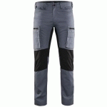 PANTALON DE TRAVAIL SERVICES STRETCH GRIS/NOIR TAILLE 50 - BLAKLADER