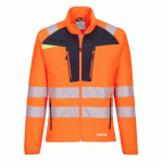 PORTWEST DX481 SOUS COUCHE ZIPPEE HV DX4 ORANGE/NOIR - TAILLE L