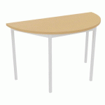 TABLE DE RÉUNION DEMI-LUNE TREFF 120 X 60 HÊTRE / BLANC