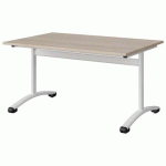 TABLE MALIBU 120X80 T4 DL STRA ABS ACACIA/BLC 9016