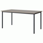 TABLE MALIBU 160X80 T6 4P STRA ABS GRIS U727/GRIS 7016