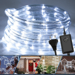 VINGO - TUBE LUMINEUX LED CHAÎNE DE LUMIÈRE EXTÉRIEURE MARIAGE ÉLECTRIQUE IP44 JARDIN 10M BLANC FROID - BLANC FROID