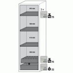 ARMOIRE SÉCURITÉ S-PHOENIX-90 S90.196.060.FDASR BLANC - ASECOS